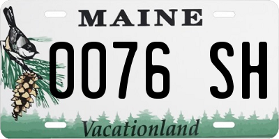 ME license plate 0076SH