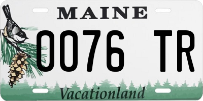 ME license plate 0076TR