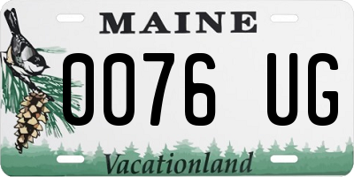 ME license plate 0076UG