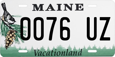 ME license plate 0076UZ