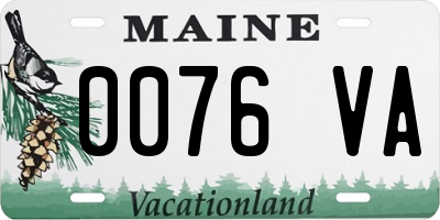 ME license plate 0076VA