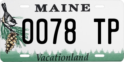 ME license plate 0078TP