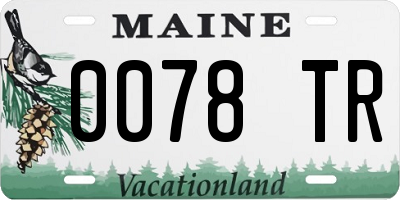 ME license plate 0078TR