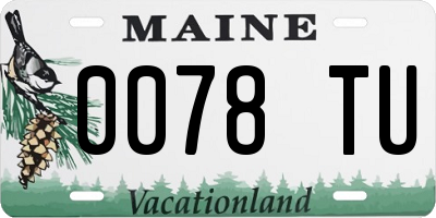 ME license plate 0078TU