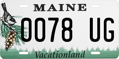 ME license plate 0078UG