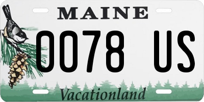 ME license plate 0078US