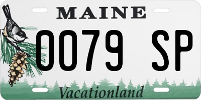 ME license plate 0079SP