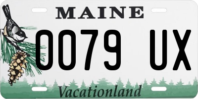 ME license plate 0079UX