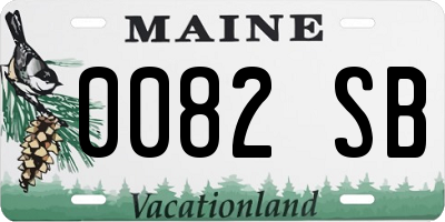 ME license plate 0082SB