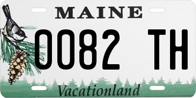 ME license plate 0082TH