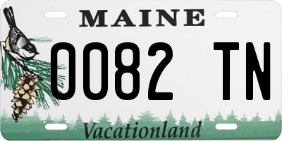 ME license plate 0082TN