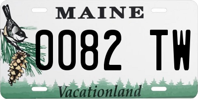 ME license plate 0082TW