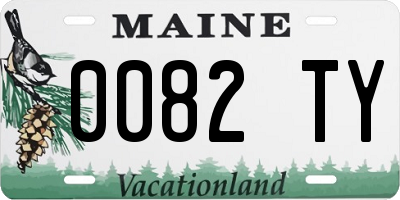 ME license plate 0082TY