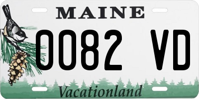 ME license plate 0082VD