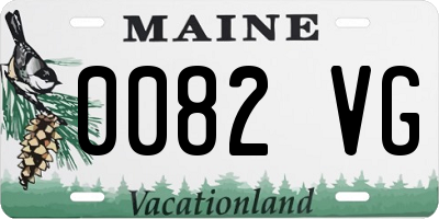 ME license plate 0082VG