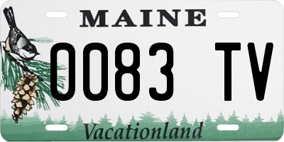 ME license plate 0083TV