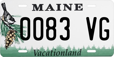 ME license plate 0083VG