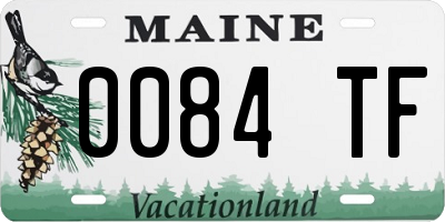 ME license plate 0084TF