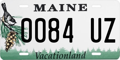 ME license plate 0084UZ