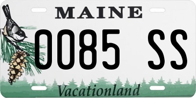 ME license plate 0085SS