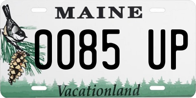 ME license plate 0085UP