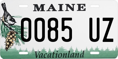 ME license plate 0085UZ