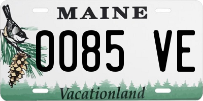 ME license plate 0085VE