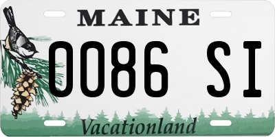 ME license plate 0086SI