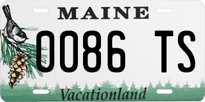 ME license plate 0086TS