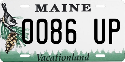ME license plate 0086UP