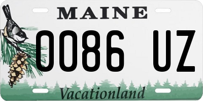 ME license plate 0086UZ