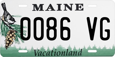 ME license plate 0086VG