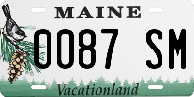 ME license plate 0087SM