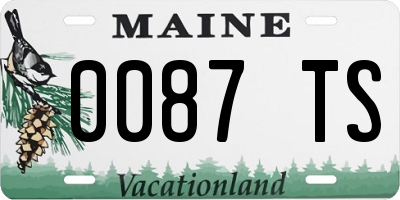 ME license plate 0087TS