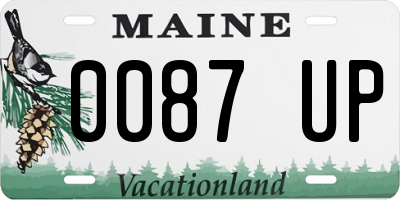 ME license plate 0087UP