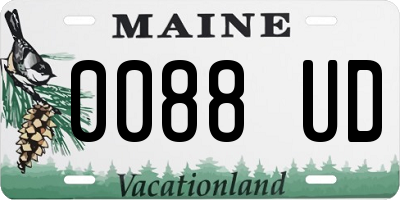ME license plate 0088UD