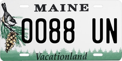 ME license plate 0088UN