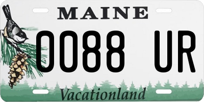 ME license plate 0088UR