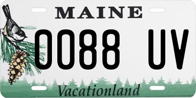 ME license plate 0088UV