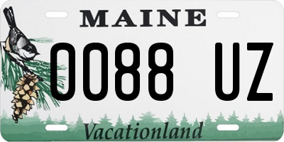 ME license plate 0088UZ