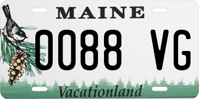 ME license plate 0088VG