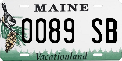 ME license plate 0089SB