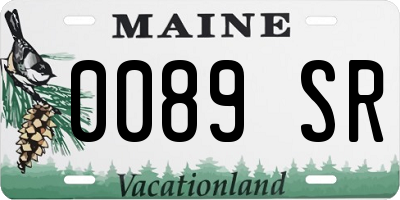 ME license plate 0089SR