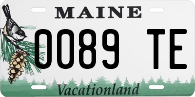 ME license plate 0089TE