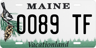 ME license plate 0089TF