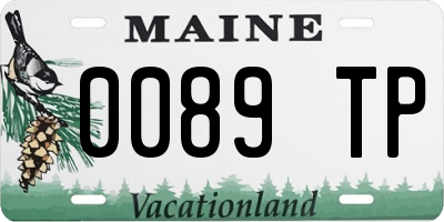 ME license plate 0089TP