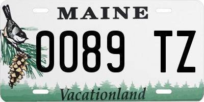 ME license plate 0089TZ