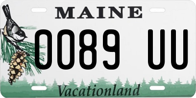 ME license plate 0089UU
