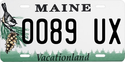 ME license plate 0089UX