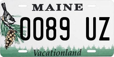 ME license plate 0089UZ